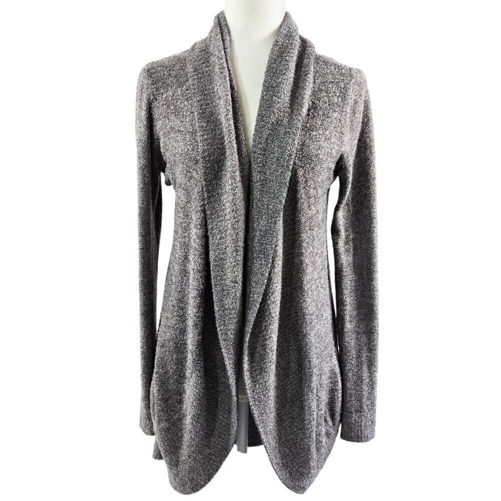 Barefoot Dreams Cozychic Lite Gray Open Front Circle Cardigan Lounge Soft 452